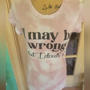 Pink Graphic Women's Top Fits Like A Women's Small Very Flattering